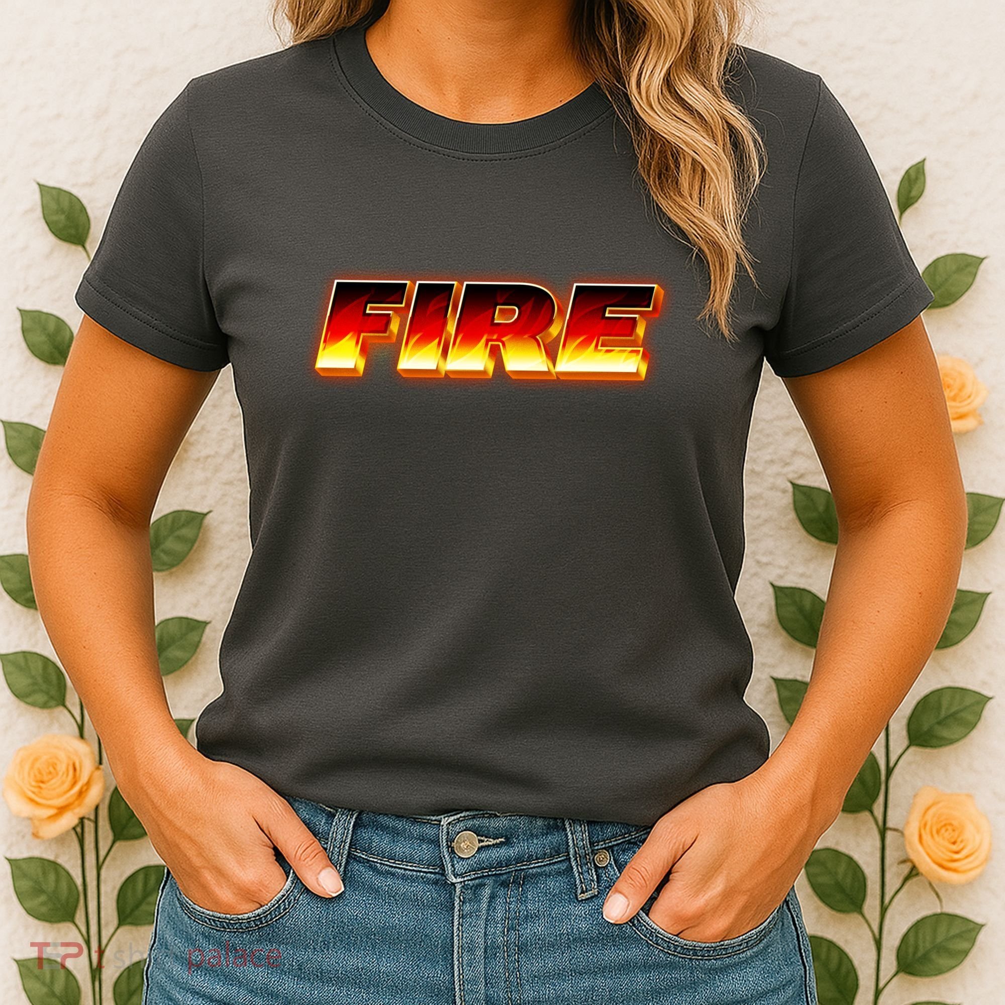 Hot Fire Flames Women's T-Shirt