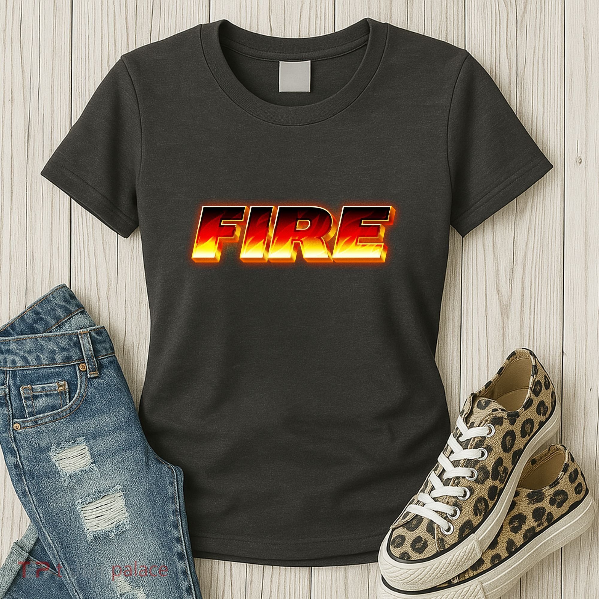 Hot Fire Flames Women's T-Shirt