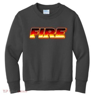Hot Fire Flames Kids Sweatshirt