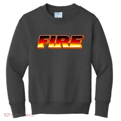 Hot Fire Flames Kids Sweatshirt