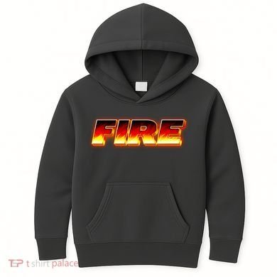 Hot Fire Flames Kids Hoodie