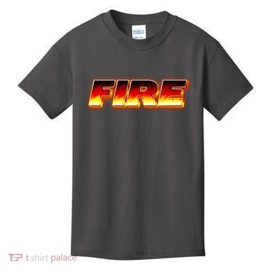 Hot Fire Flames Kids T-Shirt