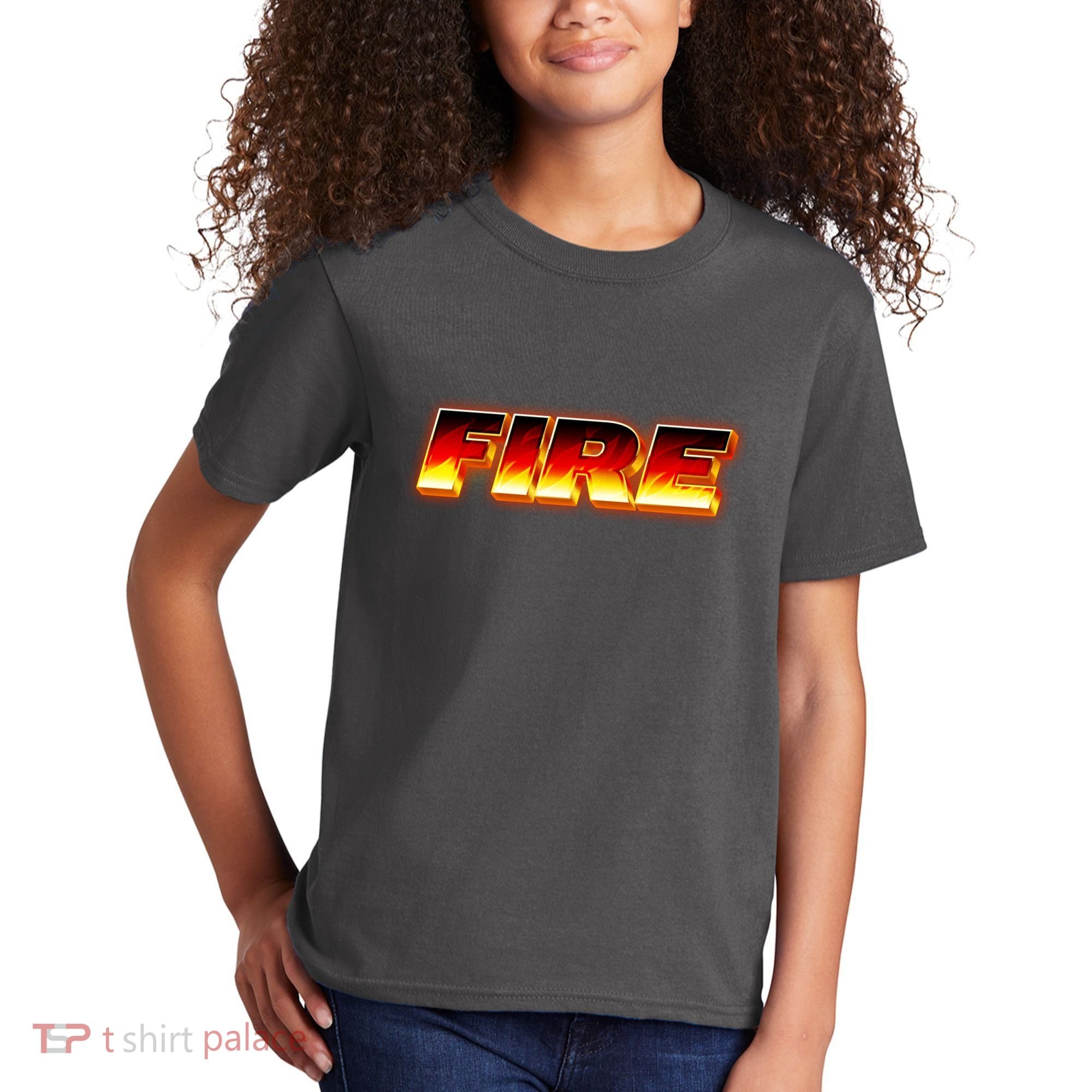 Hot Fire Flames Kids T-Shirt