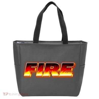 Hot Fire Flames Tote Bag