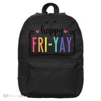 Happy FriYay Friday Lovers Fun Teacher 16 in Basic Backpack thumb 0
