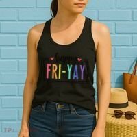 Happy FriYay Friday Lovers Fun Teacher Women's Tank Top thumb 2