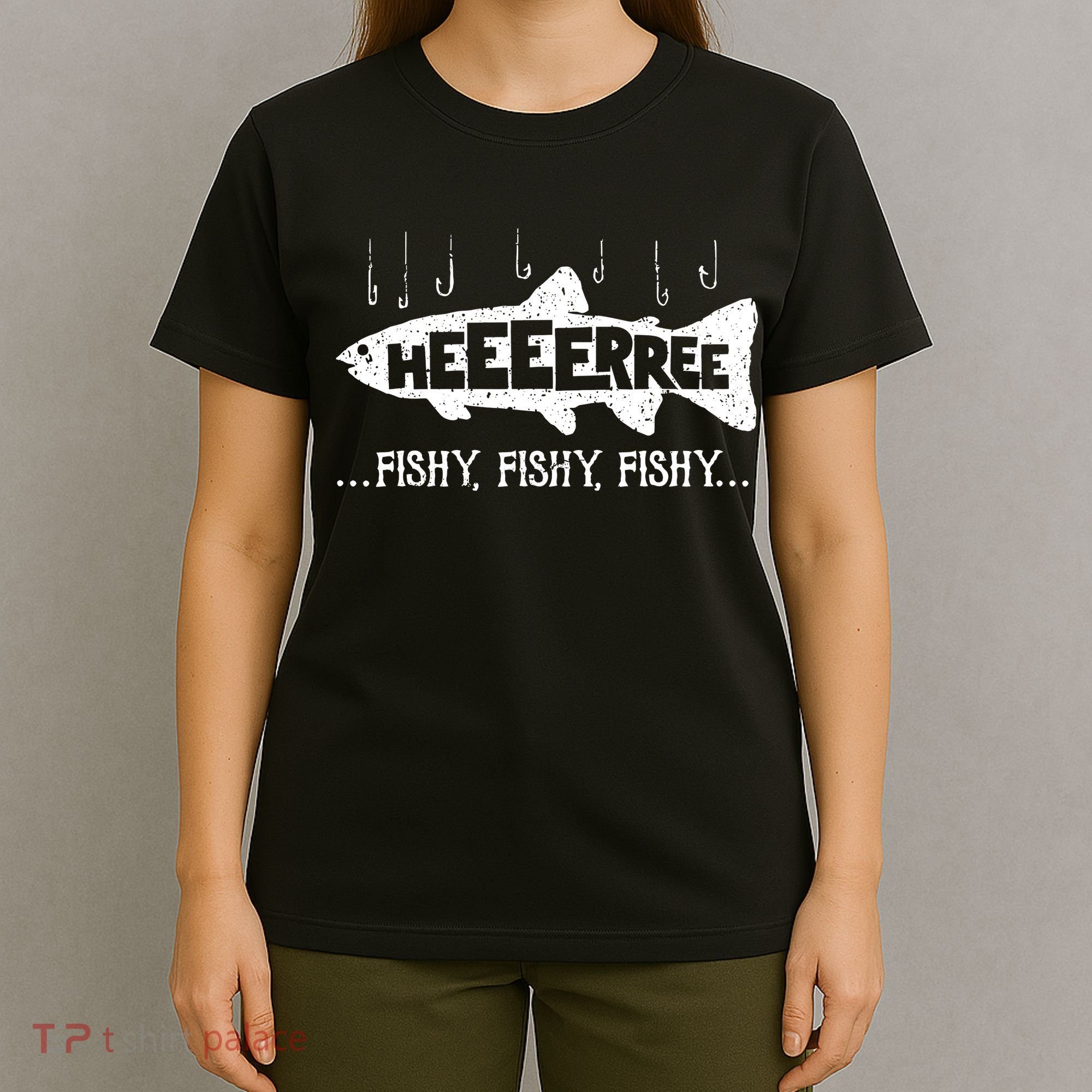 Here Fishy Funny Fish Fishing Lovers Heeeerree Fishy Fishy T-Shirt