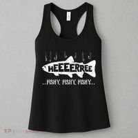 Here Fishy Funny Fish Fishing Lovers Heeeerree Fishy Fishy Women's Tank Top thumb 3