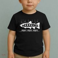 Here Fishy Funny Fish Fishing Lovers Heeeerree Fishy Fishy Toddler T-Shirt thumb 2