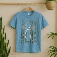 Hunting Fishing Faith Hunter Fisherman Camo Usa On Back T-Shirt thumb 2