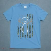 Hunting Fishing Faith Hunter Fisherman Camo Usa On Back T-Shirt thumb 4