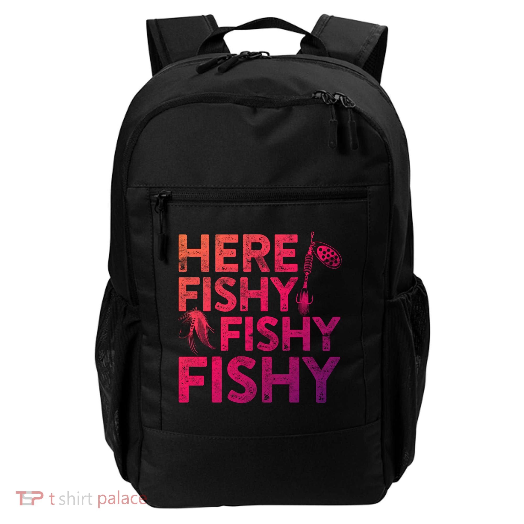 Here Fishy Fishy Fishy Gift Fisher Gifcool Gift Backpack