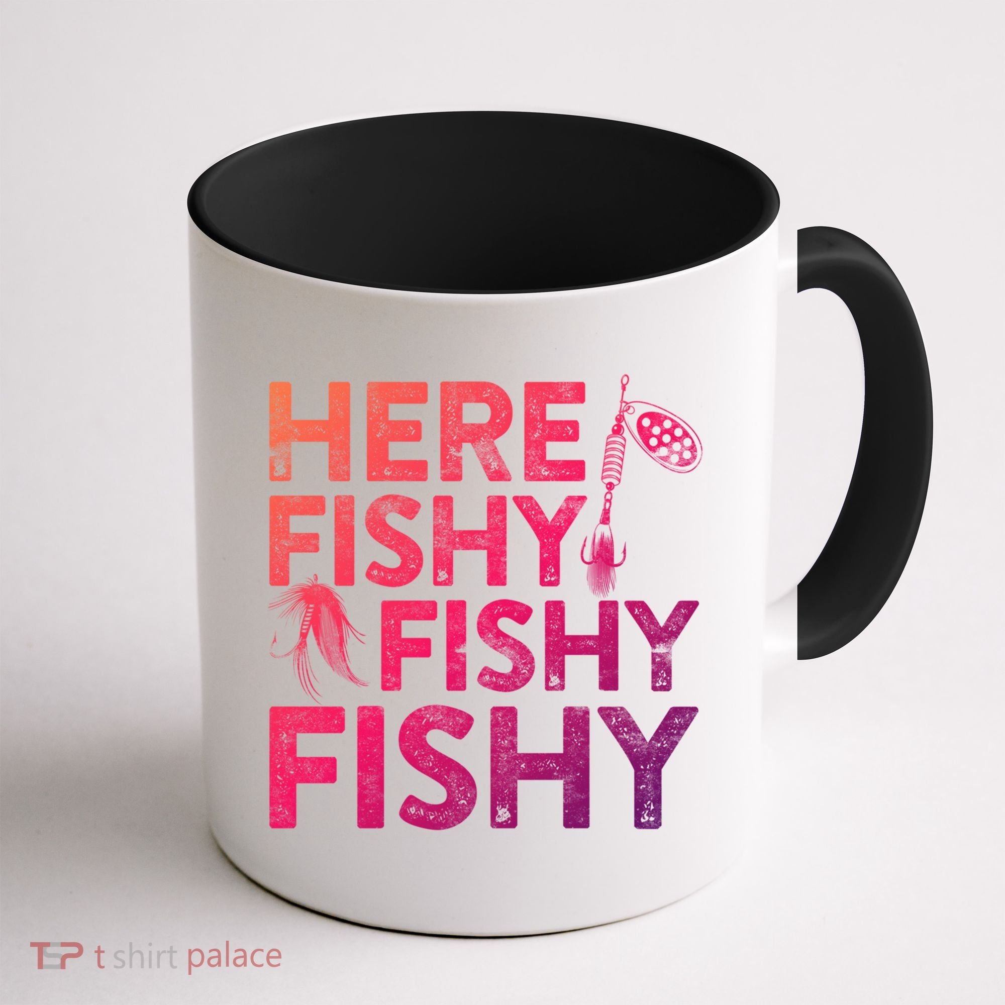 Here Fishy Fishy Fishy Gift Fisher Gifcool Gift Coffee Mug