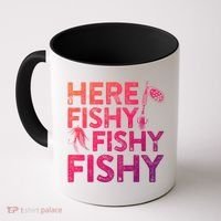 Here Fishy Fishy Fishy Gift Fisher Gifcool Gift Coffee Mug thumb 0