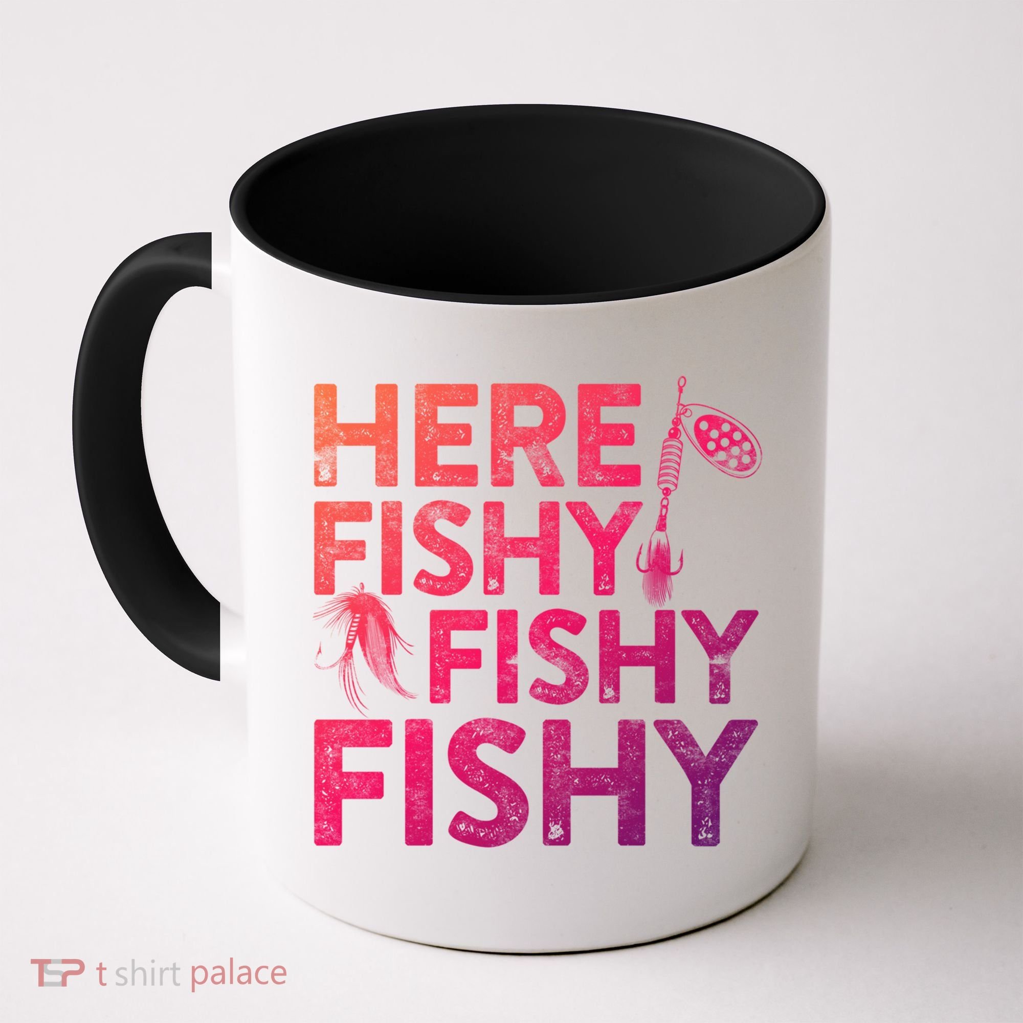 Here Fishy Fishy Fishy Gift Fisher Gifcool Gift Coffee Mug