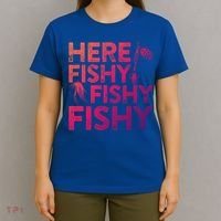 Here Fishy Fishy Fishy Gift Fisher Gifcool Gift T-Shirt thumb 4