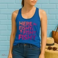 Here Fishy Fishy Fishy Gift Fisher Gifcool Gift Women's Tank Top thumb 2