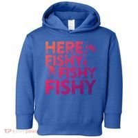 Here Fishy Fishy Fishy Gift Fisher Gifcool Gift Toddler Hoodie thumb 0