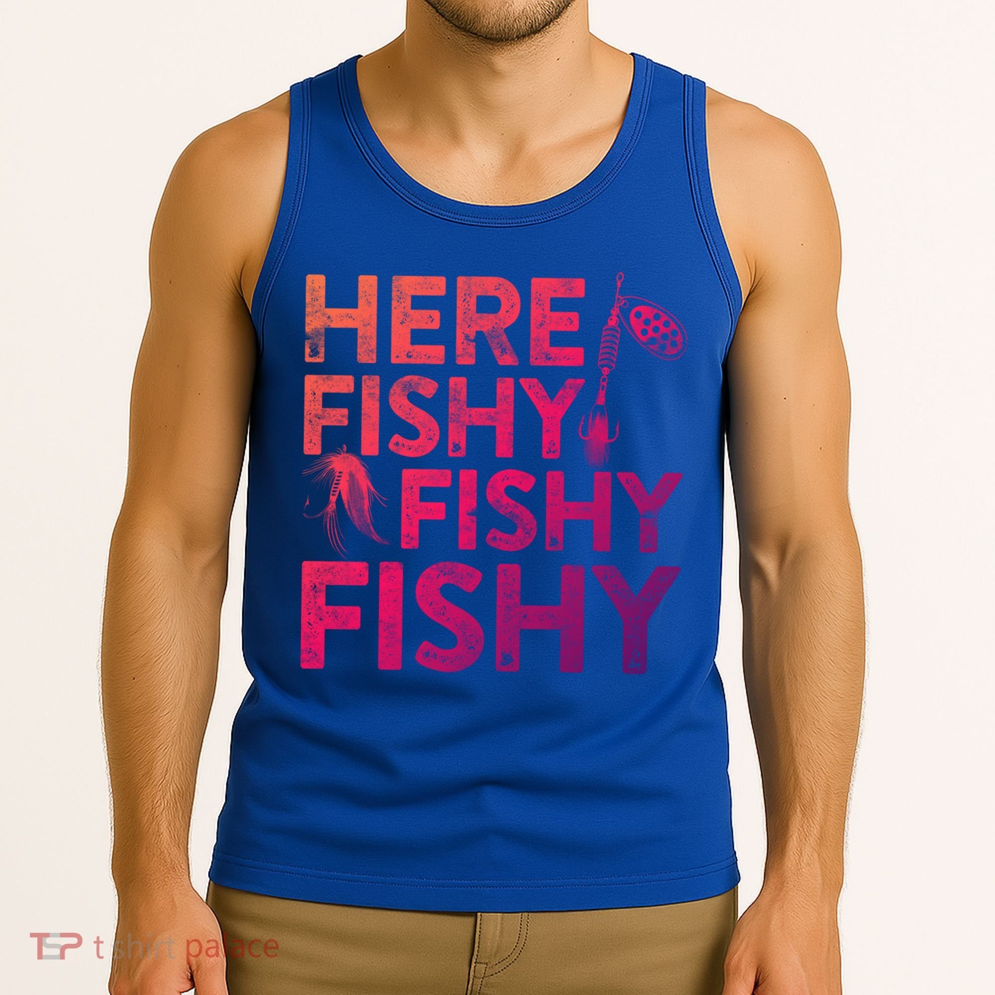 Here Fishy Fishy Fishy Gift Fisher Gifcool Gift Tank Top