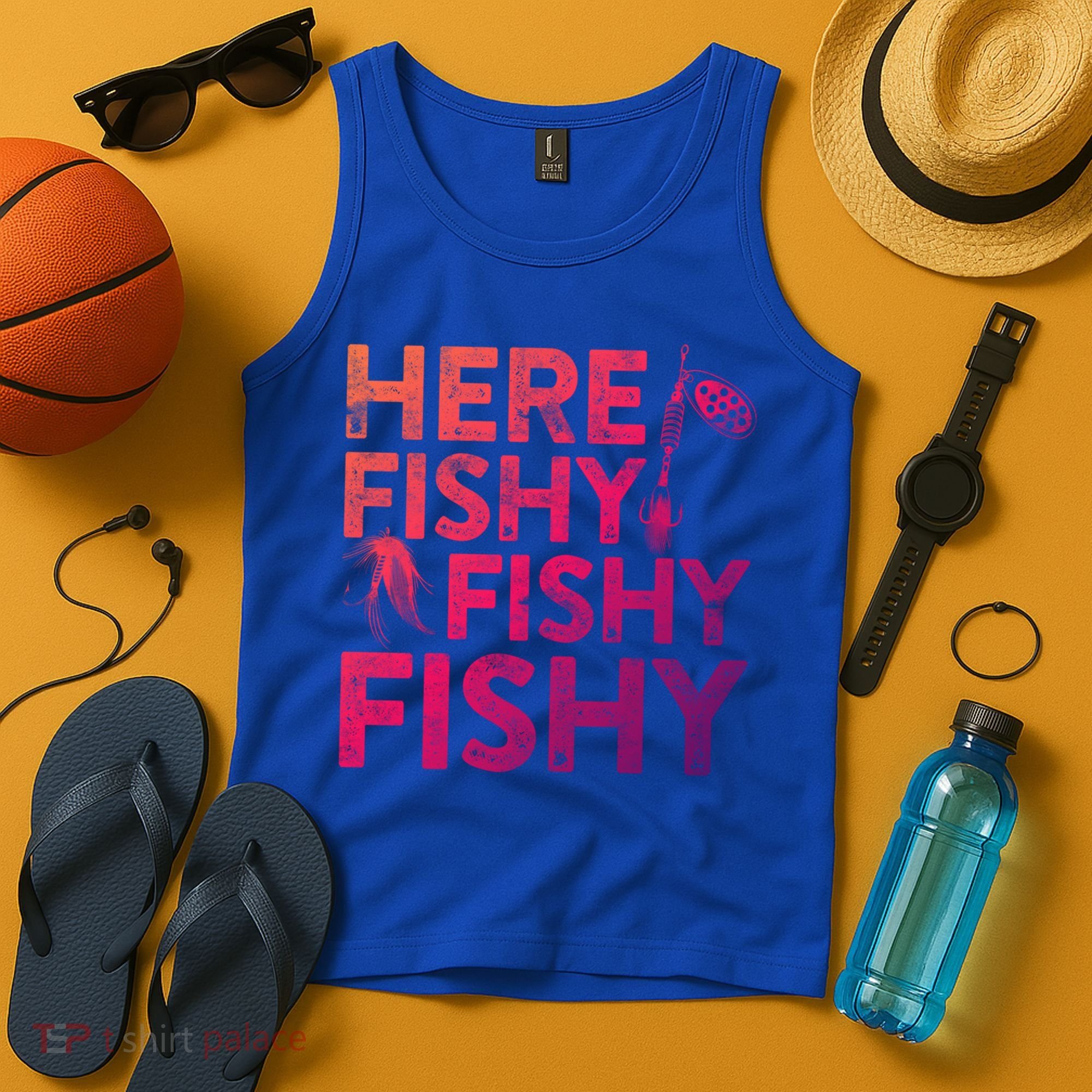 Here Fishy Fishy Fishy Gift Fisher Gifcool Gift Tank Top