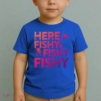 Here Fishy Fishy Fishy Gift Fisher Gifcool Gift Toddler T-Shirt thumb 2