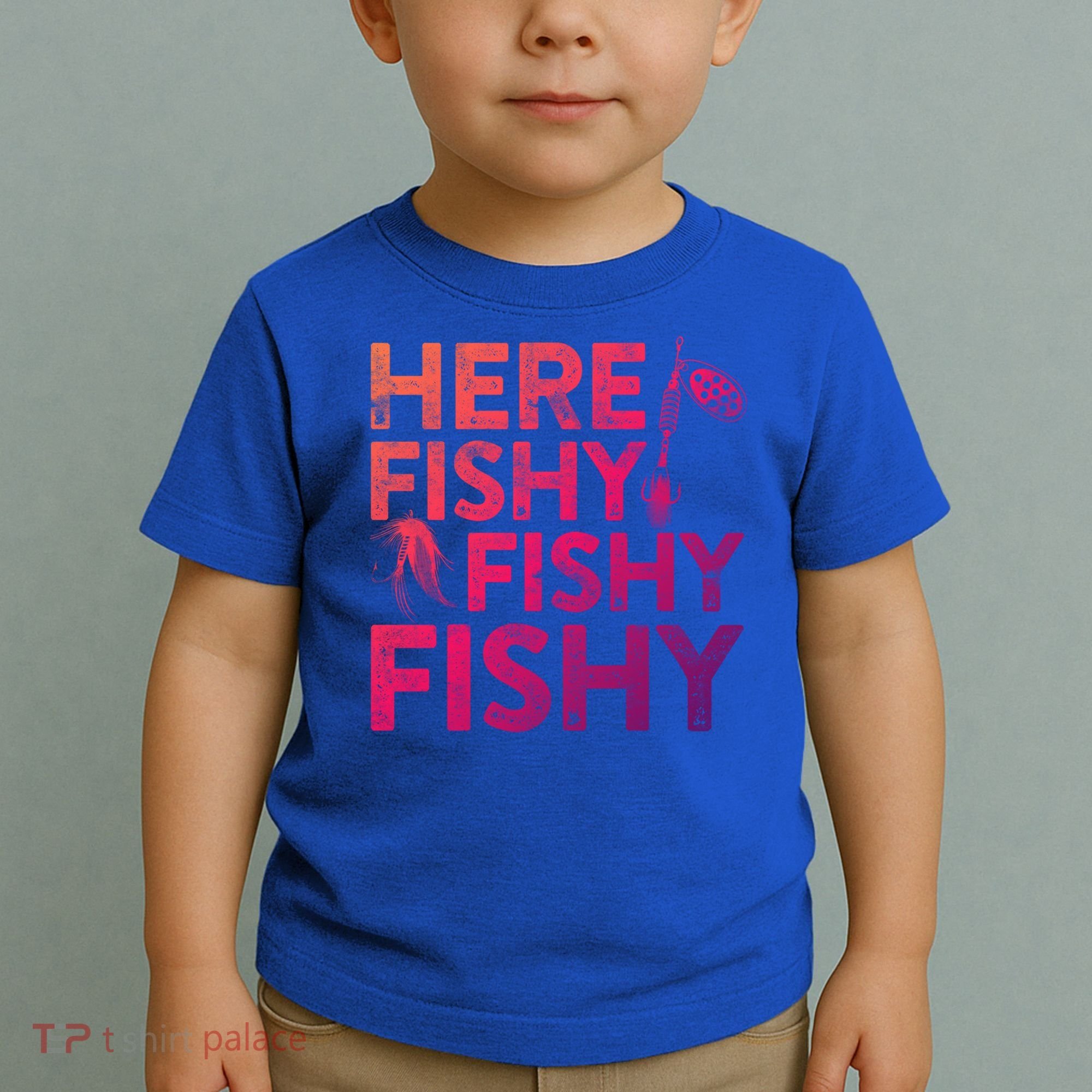 Here Fishy Fishy Fishy Gift Fisher Gifcool Gift Toddler T-Shirt