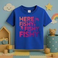 Here Fishy Fishy Fishy Gift Fisher Gifcool Gift Toddler T-Shirt thumb 3