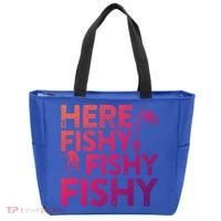 Here Fishy Fishy Fishy Gift Fisher Gifcool Gift Tote Bag thumb 0