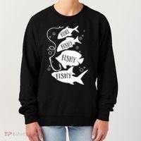 Here Fishy Fishy Fishing Lover Women's Sweatshirt thumb 0