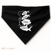 Here Fishy Fishy Fishing Lover USA-Made Doggie Bandana thumb 0
