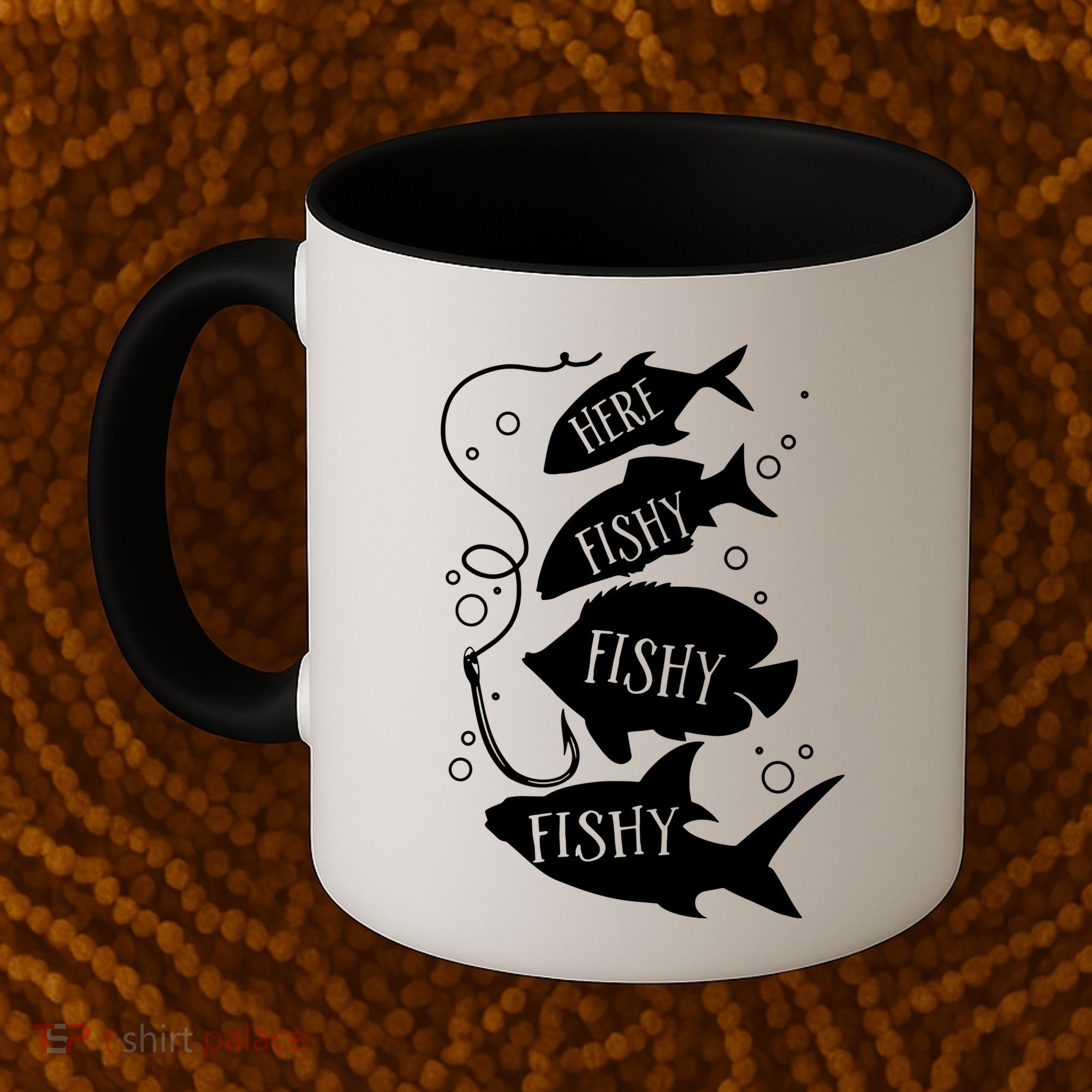 Here Fishy Fishy Fishing Lover Coffee Mug