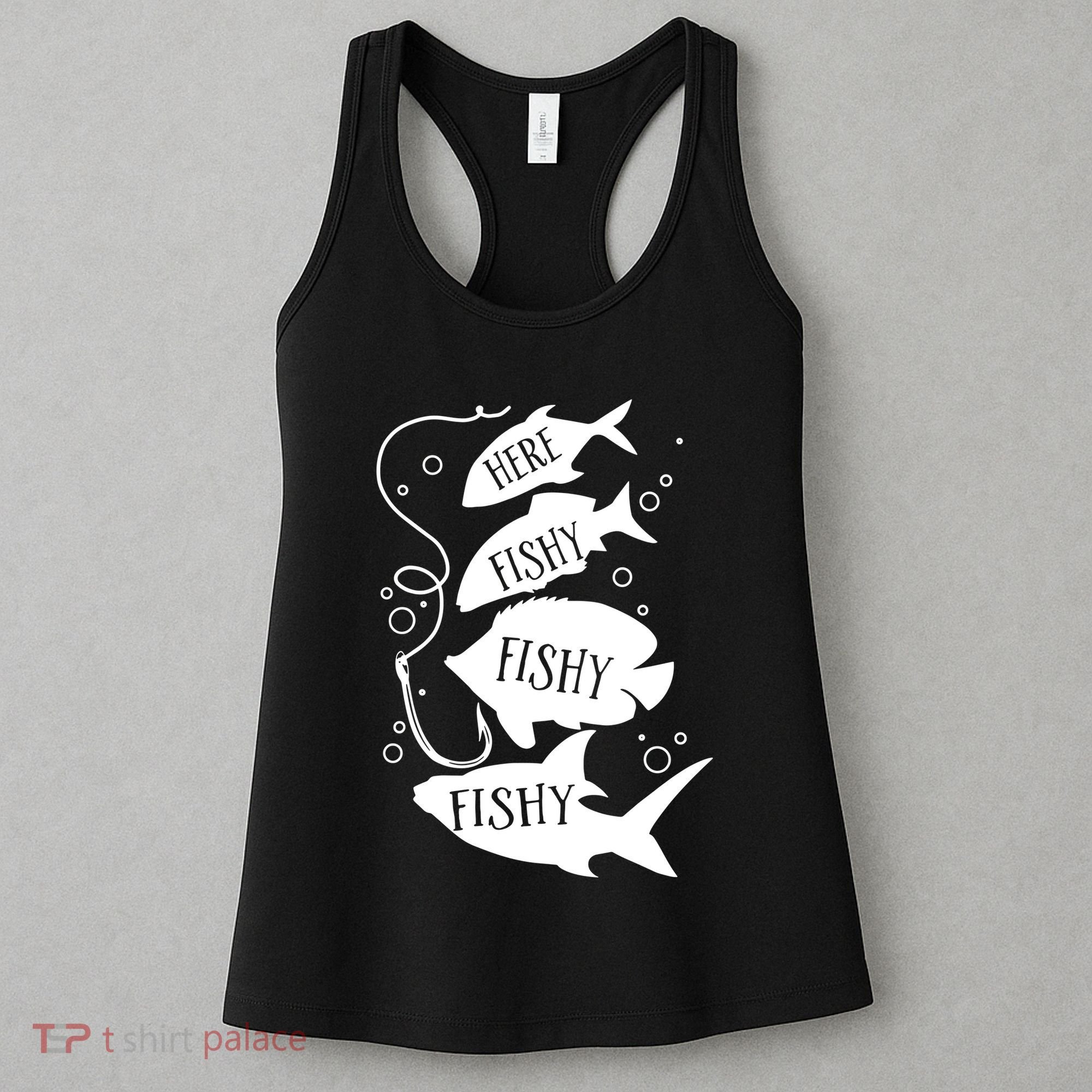 Here Fishy Fishy Fishing Lover Women's Tank Top
