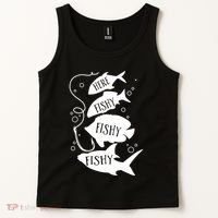 Here Fishy Fishy Fishing Lover Tank Top thumb 2