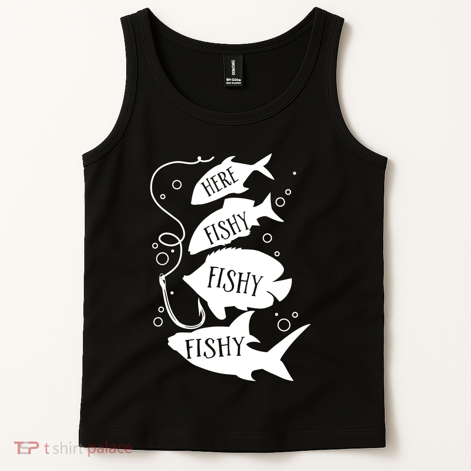 Here Fishy Fishy Fishing Lover Tank Top
