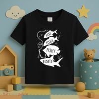 Here Fishy Fishy Fishing Lover Toddler T-Shirt thumb 3