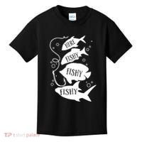 Here Fishy Fishy Fishing Lover Kids T-Shirt thumb 0