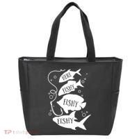 Here Fishy Fishy Fishing Lover Tote Bag thumb 0