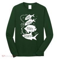 Here Fishy Fishy Fishing Lover Long Sleeve Shirt thumb 0