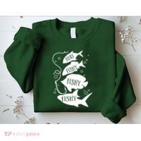 Here Fishy Fishy Fishing Lover Sweatshirt thumb 2