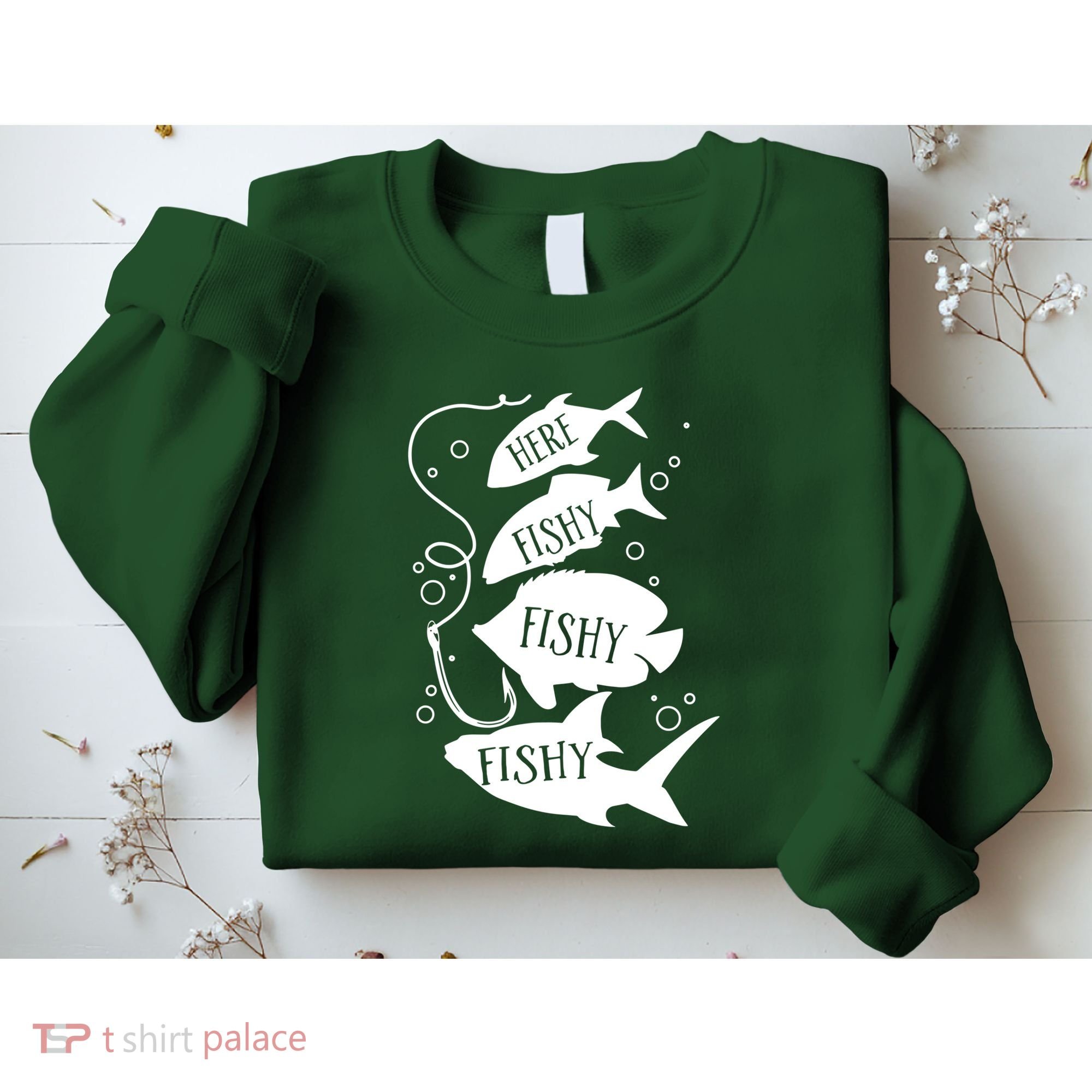 Here Fishy Fishy Fishing Lover Sweatshirt
