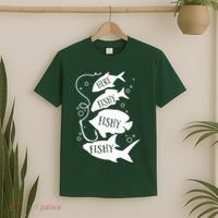 Here Fishy Fishy Fishing Lover T-Shirt thumb 2