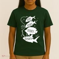 Here Fishy Fishy Fishing Lover T-Shirt thumb 4