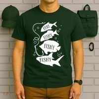 Here Fishy Fishy Fishing Lover T-Shirt thumb 6