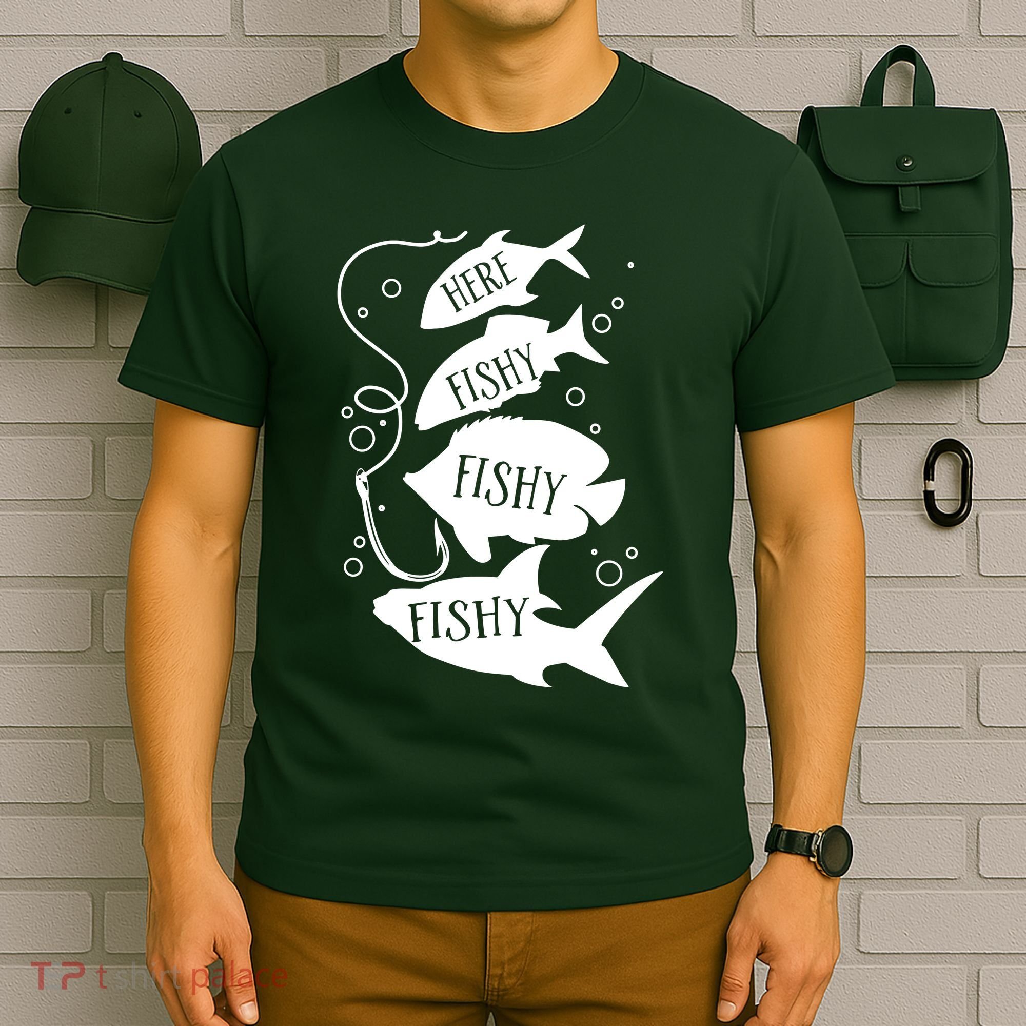 Here Fishy Fishy Fishing Lover T-Shirt