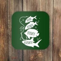 Here Fishy Fishy Fishing Lover Coaster thumb 0