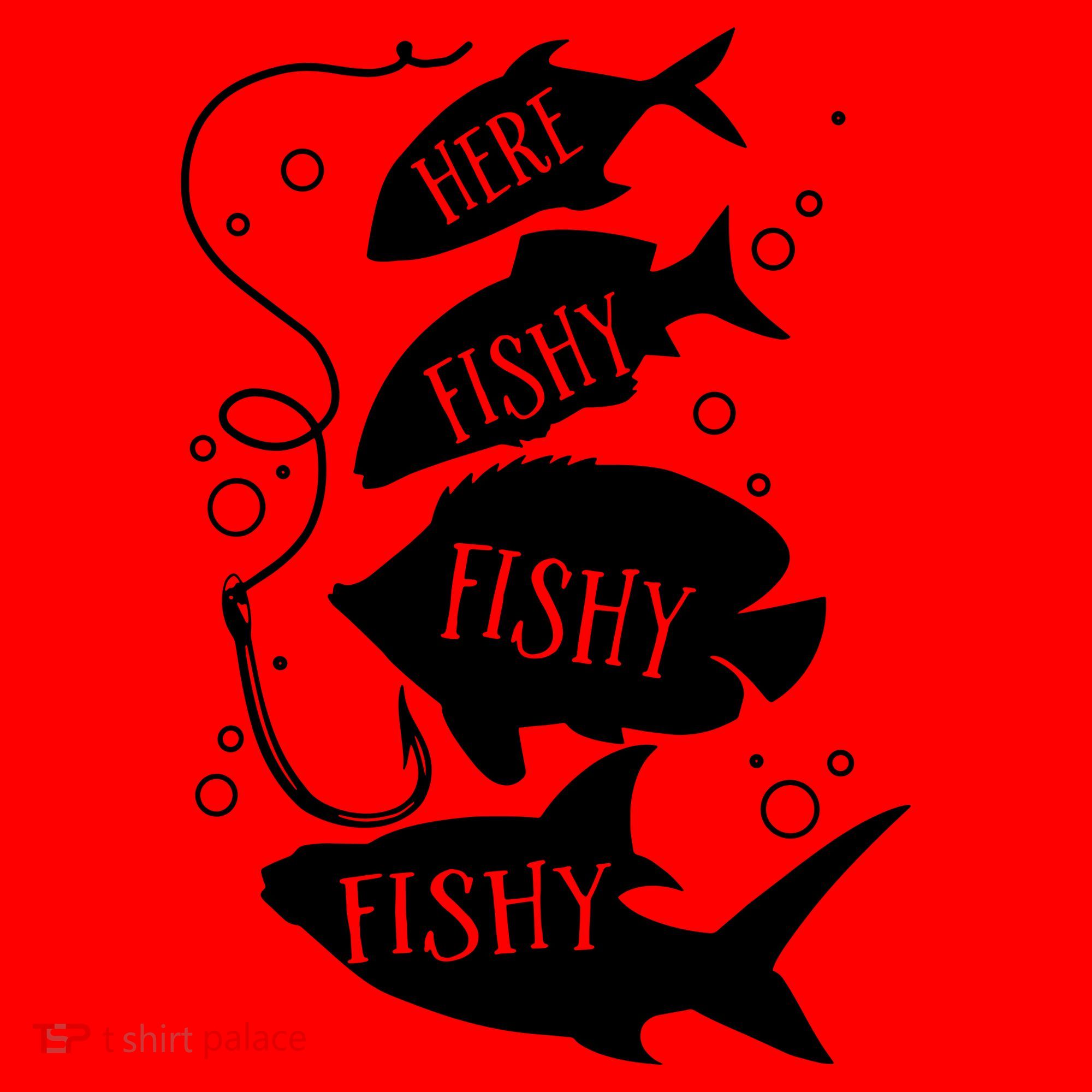 Here Fishy Fishy Fishing Lover Santa Hat