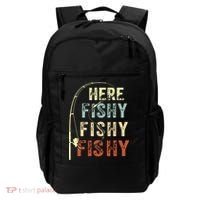Here Fishy Fishy Fishy Funny Fishing Backpack thumb 0