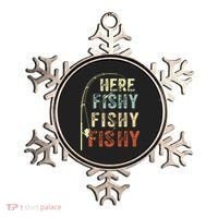 Here Fishy Fishy Fishy Funny Fishing Ornament thumb 0