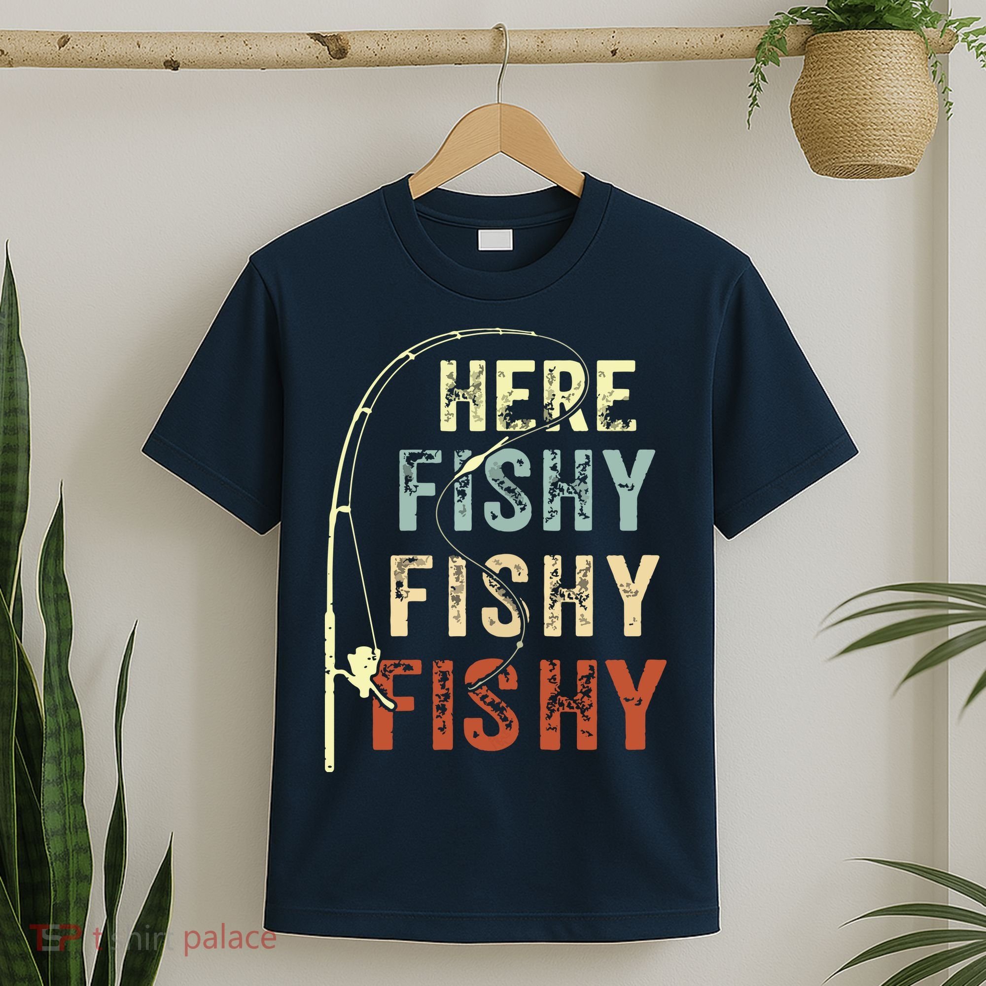 Here Fishy Fishy Fishy Funny Fishing T-Shirt