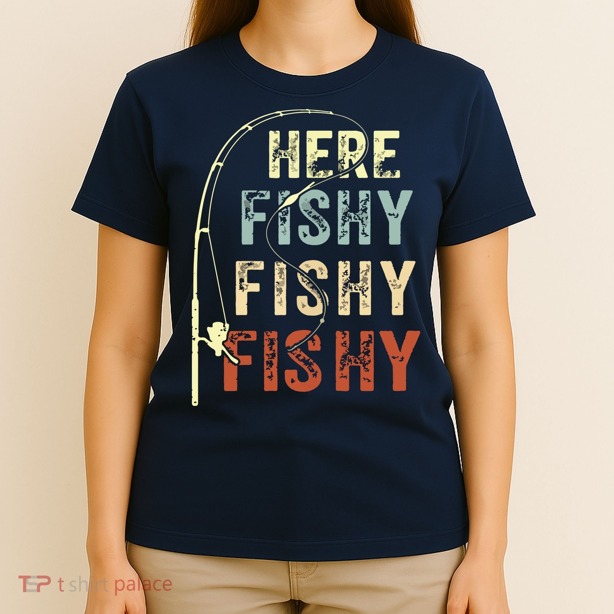 Here Fishy Fishy Fishy Funny Fishing T-Shirt